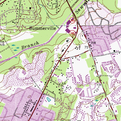 Topographic Map of Stallsville School (historical), SC