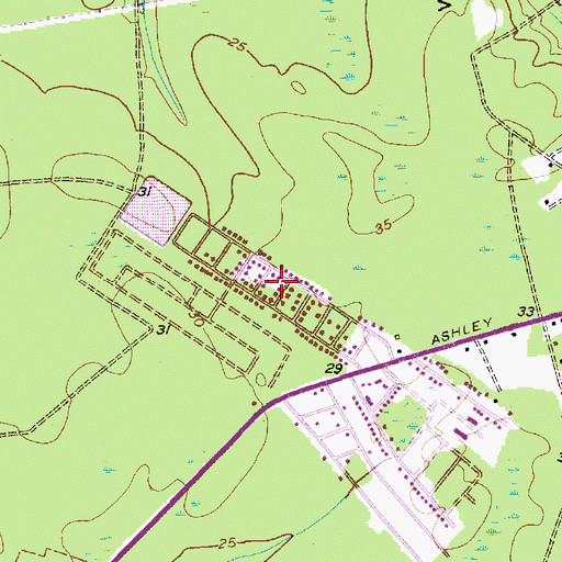 Topographic Map of Stratton Capers, SC