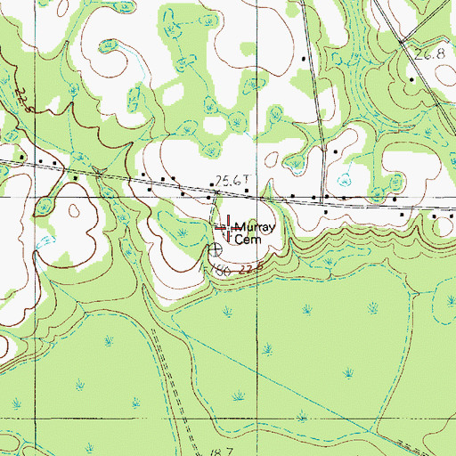 Topographic Map of Murray Cemetery, SC