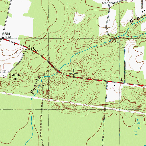 Topographic Map of Sand Ridge School (historical), SC