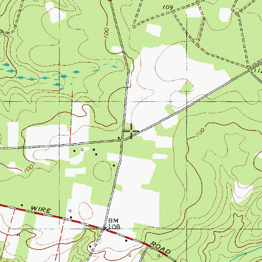Topographic Map of Sand Ridge School (historical), SC