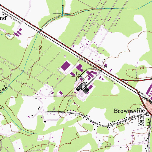 Topographic Map of Summerville Industrial Park, SC