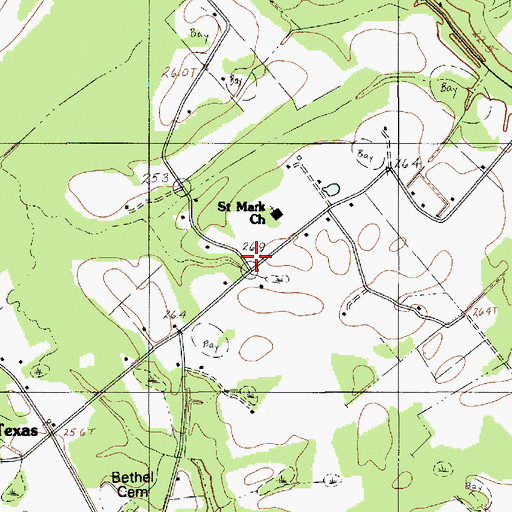 Topographic Map of Texas School (historical), SC