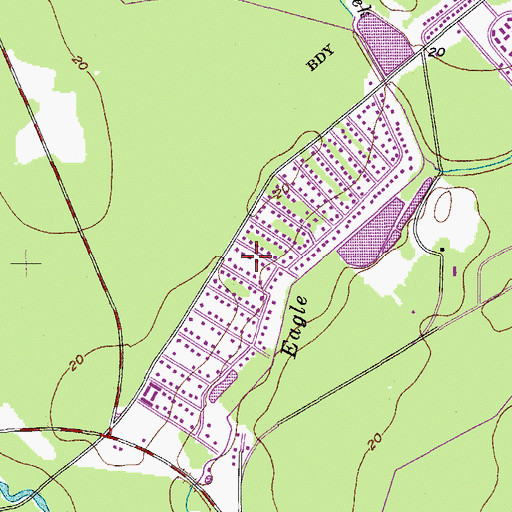 Topographic Map of Tranquil Acres, SC