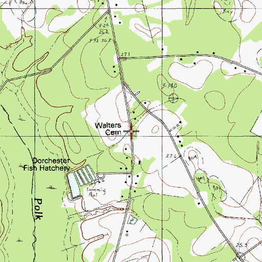 Topographic Map of Walters Cemetery, SC