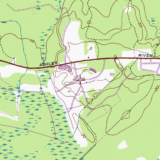 Topographic Map of Westoe, SC