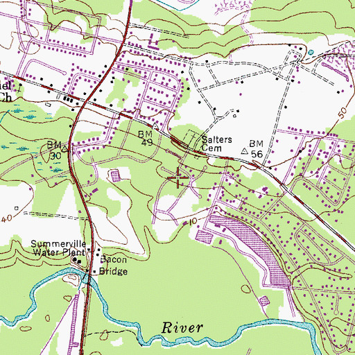 Topographic Map of White Church Place, SC