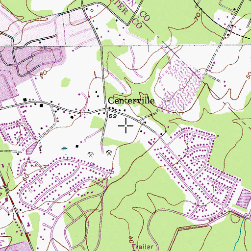 Topographic Map of Wood Oak Park, SC