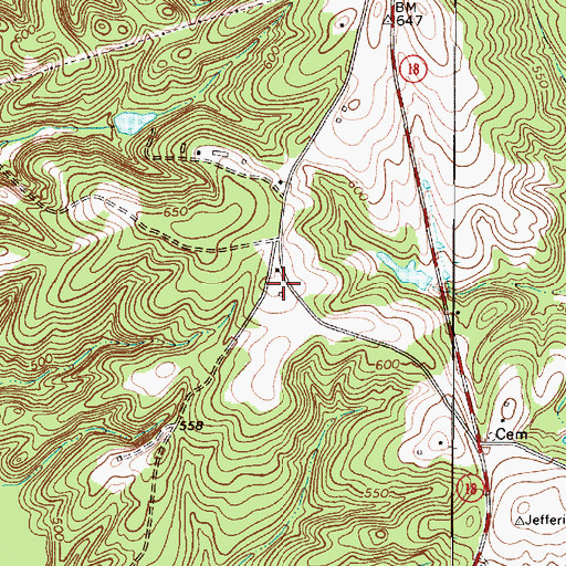 Topographic Map of Central School (historical), SC