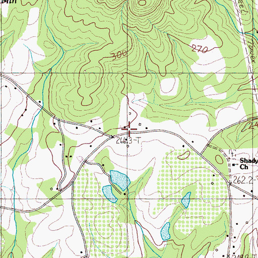 Topographic Map of Thicketty Mountain Church (historical), SC