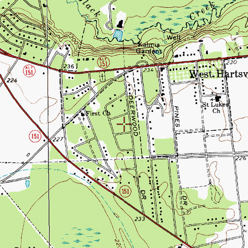 Topographic Map of Forest Acres, SC