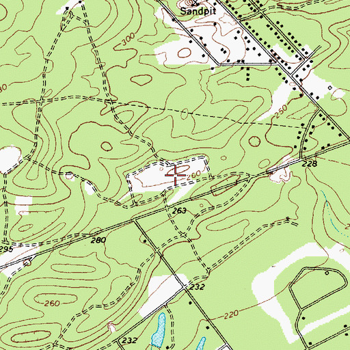 Topographic Map of Fox Hollow, SC