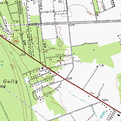 Topographic Map of Georgia Estates, SC
