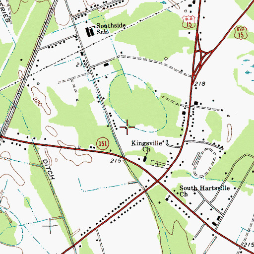 Topographic Map of Kingsville Heights, SC