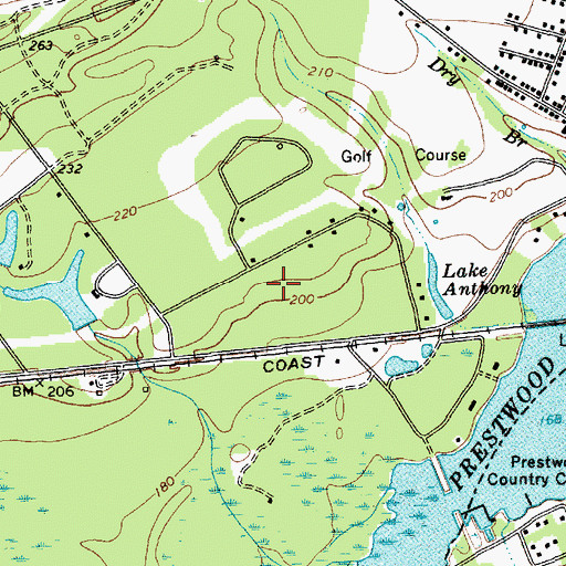 Topographic Map of Prestwood Village, SC