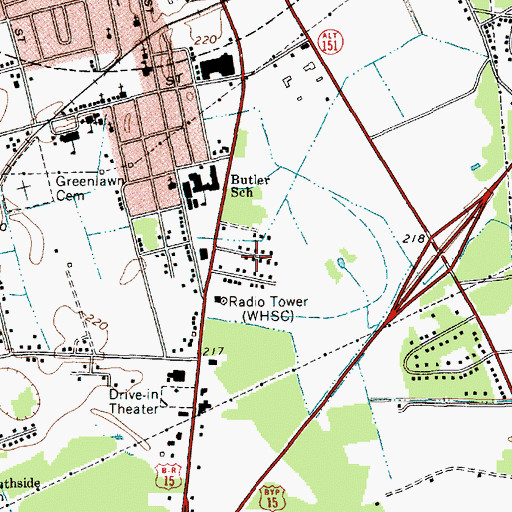 Topographic Map of South Park, SC