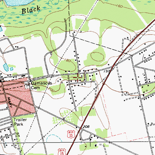 Topographic Map of Town and Country Estates, SC