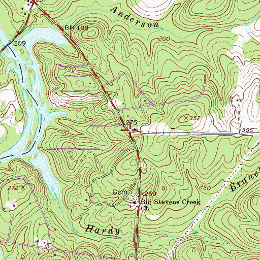 Topographic Map of Lenoir (historical), SC