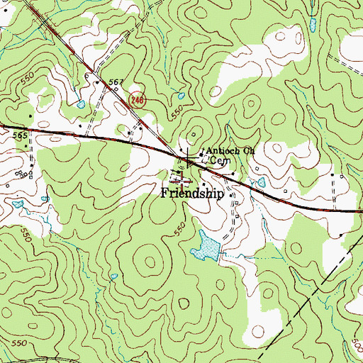 Topographic Map of Friendship Cemetery, SC