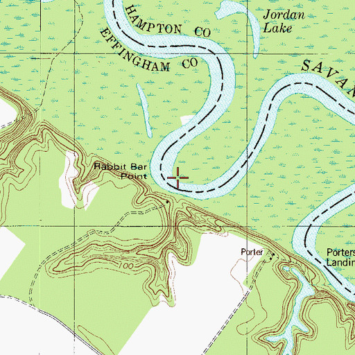 Topographic Map of Sandy Point, SC