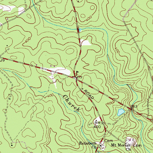 Topographic Map of Bethany (historical), SC