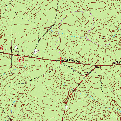 Topographic Map of Dornville (historical), SC