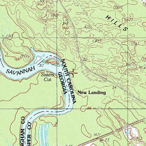 Topographic Map of Bowdens Hunting Lodge, SC
