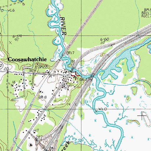 Topographic Map of Coosawhatchie Church, SC