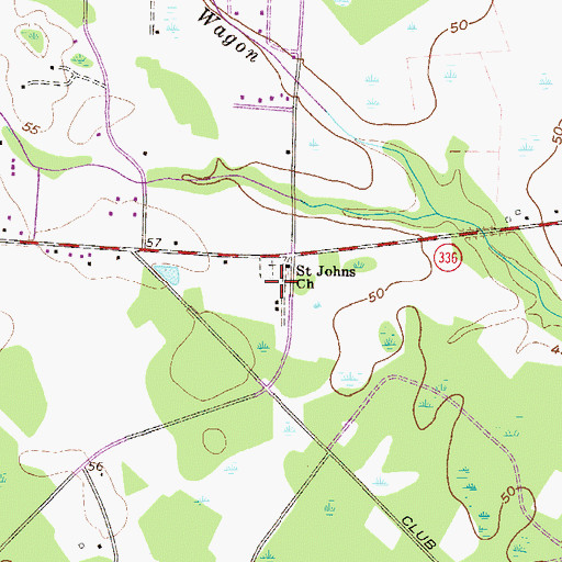Topographic Map of Ellis Community School (historical), SC