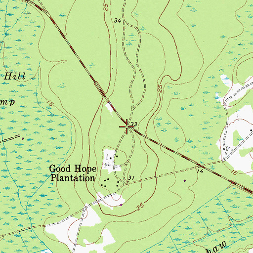 Topographic Map of Good Hope Hunting Club (historical), SC