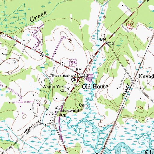 Topographic Map of Good Hope School (historical), SC
