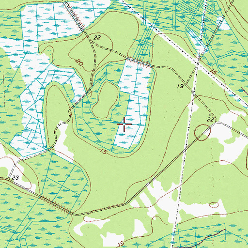 Topographic Map of Mount Pleasant Back Water, SC