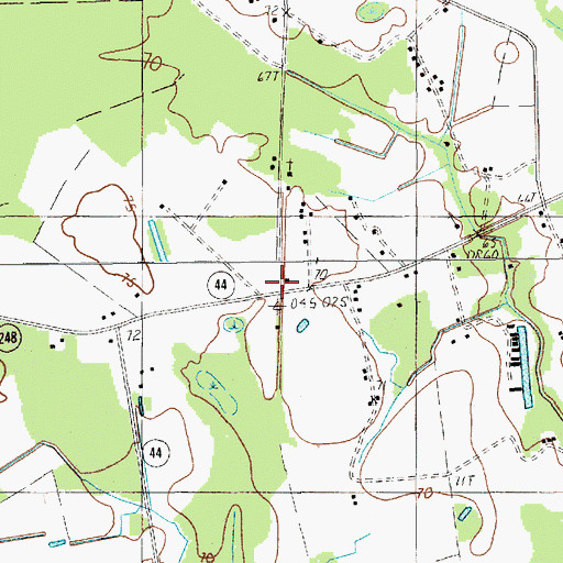 Topographic Map of Allen Chapel School (historical), SC