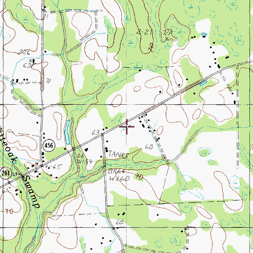 Topographic Map of Beulah School (historical), SC