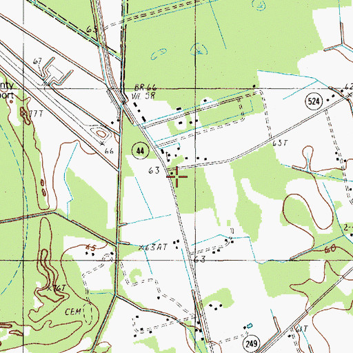 Topographic Map of Cane Branch School (historical), SC