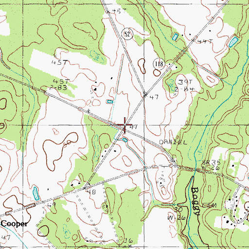 Topographic Map of Cooper Crossroads, SC