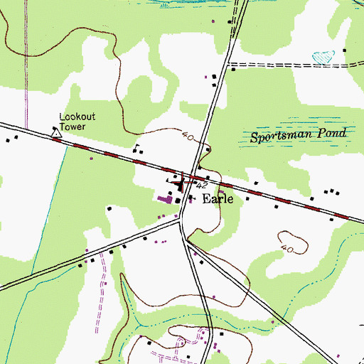 Topographic Map of Earle School (historical), SC
