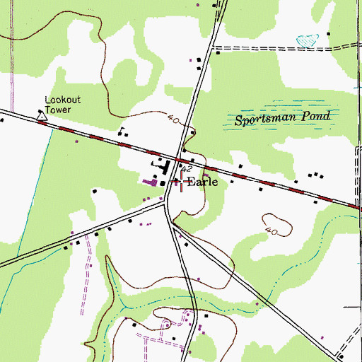 Topographic Map of Earls Methodist Episcopal Church South, SC