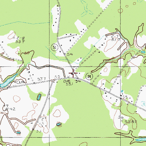 Topographic Map of Friendship Church, SC