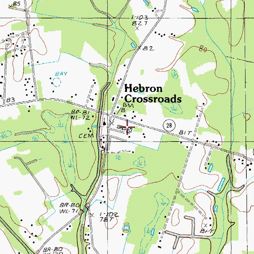 Topographic Map of Hebron School (historical), SC