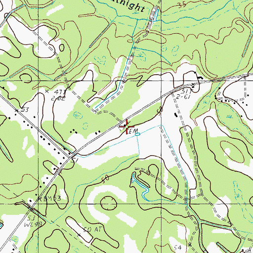 Topographic Map of Hickory Hill Church, SC