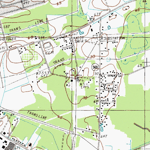 Topographic Map of Holiness Church (historical), SC