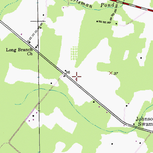Topographic Map of Johnson Swamp School (historical), SC