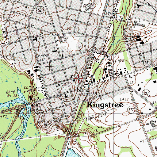 Topographic Map of Kershaw Memorial Library, SC