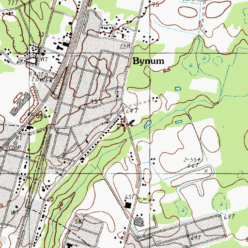 Topographic Map of Kingstree Baptist Church, SC
