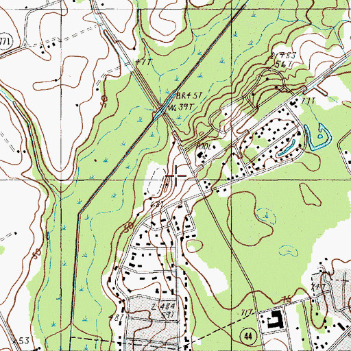 Topographic Map of Kingstree Elementary School, SC