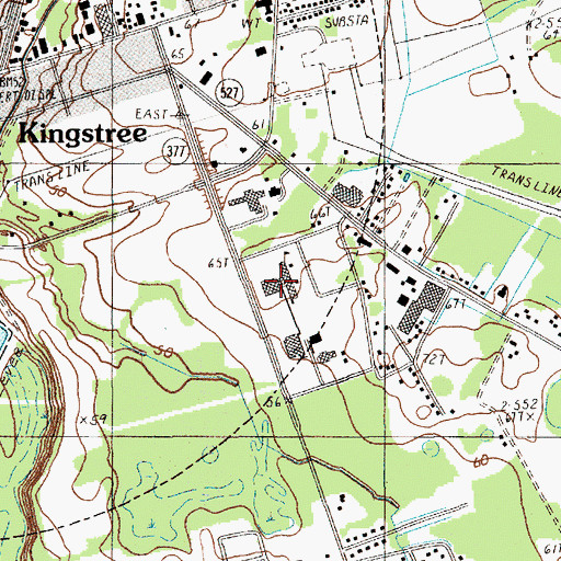 Topographic Map of Kingstree Senior High School, SC
