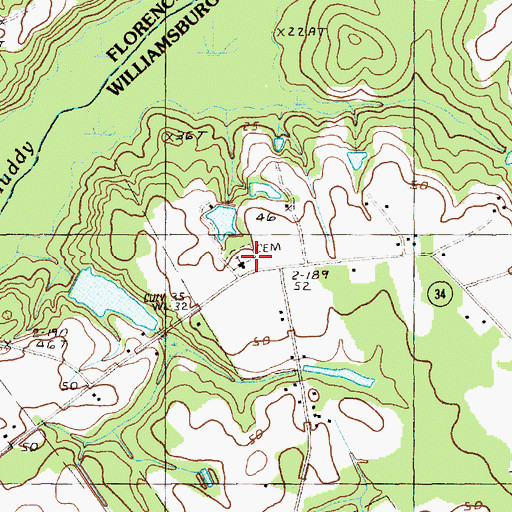 Topographic Map of Longwood School (historical), SC