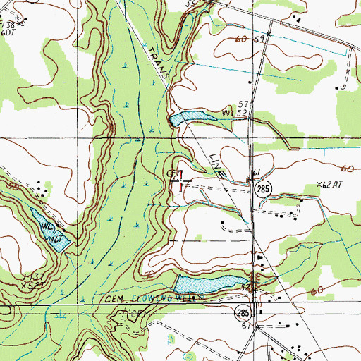 Topographic Map of McClary Cemetery, SC