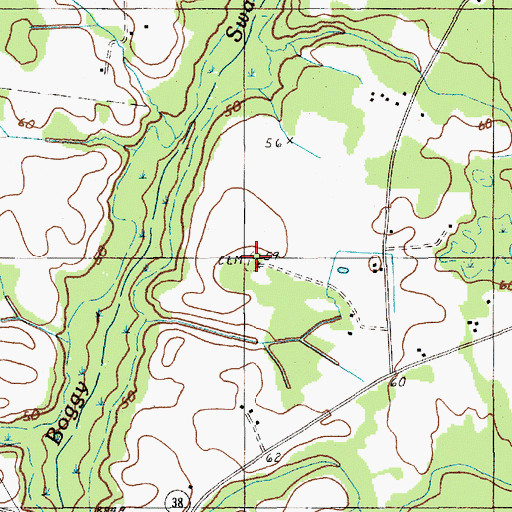 Topographic Map of McClary Cemetery, SC